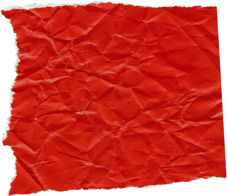 红色褶皱贴纸复古素材