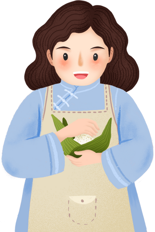 包粽子插画