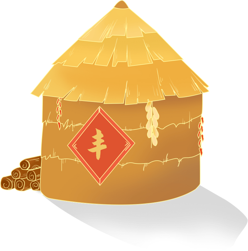 乡村振兴完整插画-谷仓